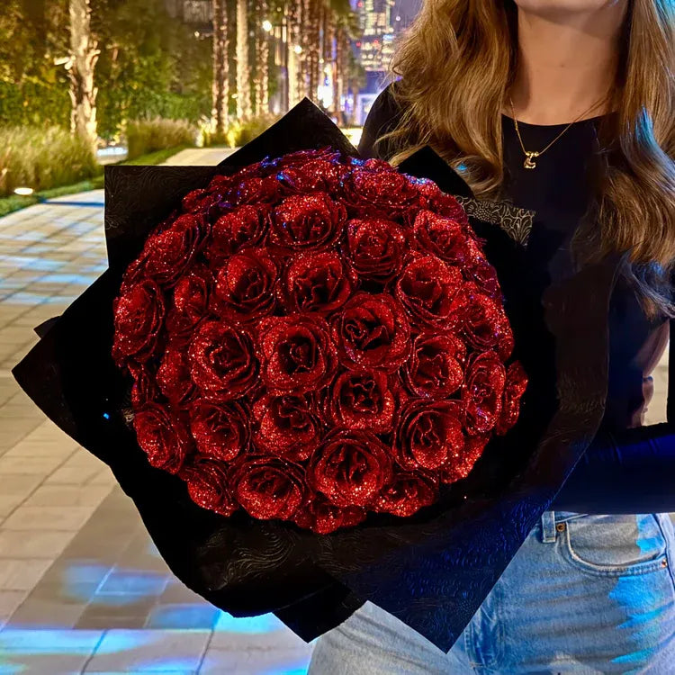 Buquê de Rosas com Glitter ❤️