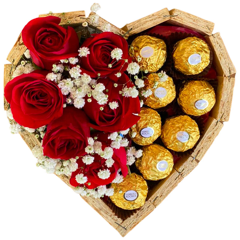 Coração de rosas e Ferrero